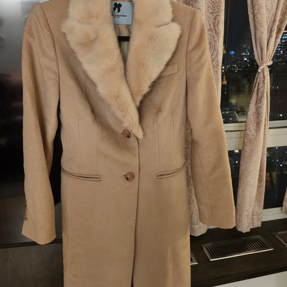 Bluemarine Mink Collar Wool/La